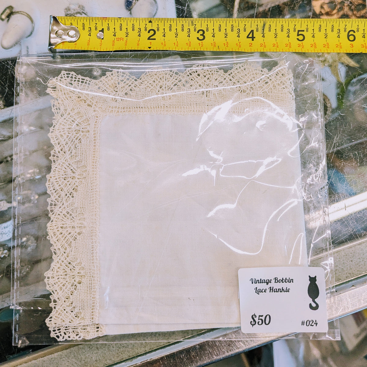 Vintage English Bobbin Lace Hankie