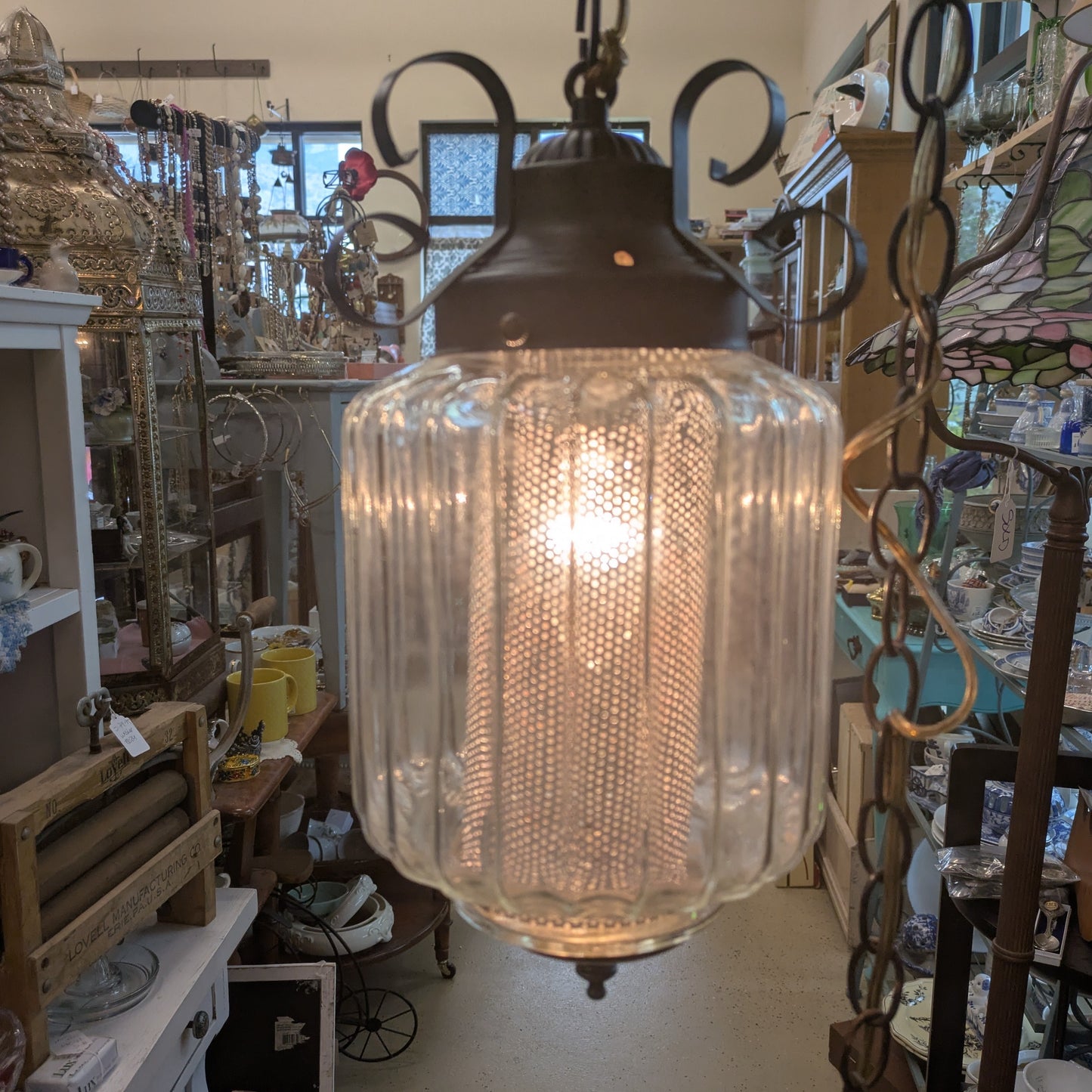 1970's Spanish Baroque Gothic Style Pendant Lamp