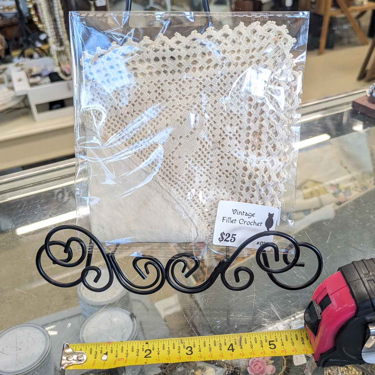 Vintage Fillet Crochet Hankie