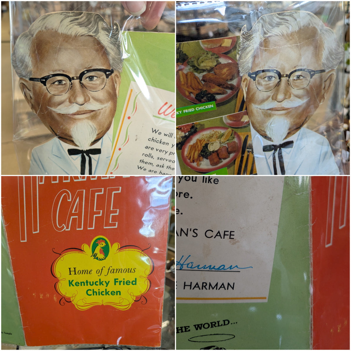 1950's Original KFC Salt Lake City Menu