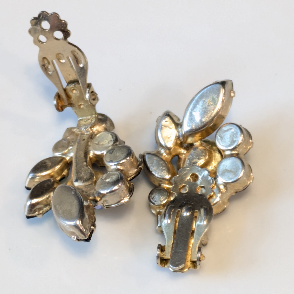 Juliana Green & Purple clip-on earrings