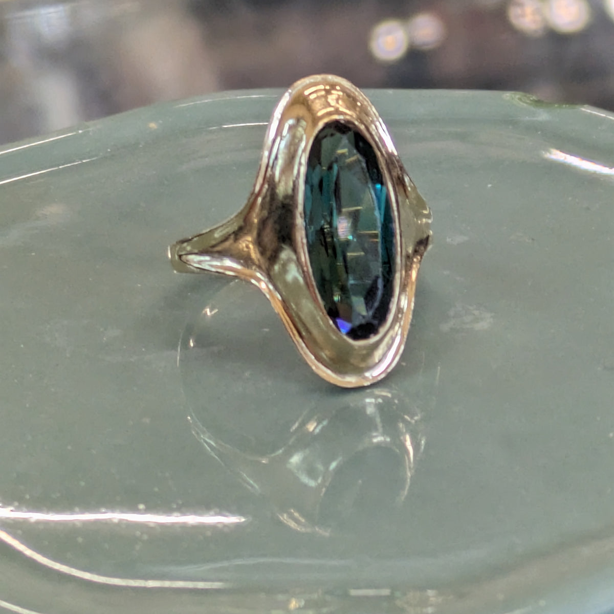 Vintage Green Tourmaline Ring