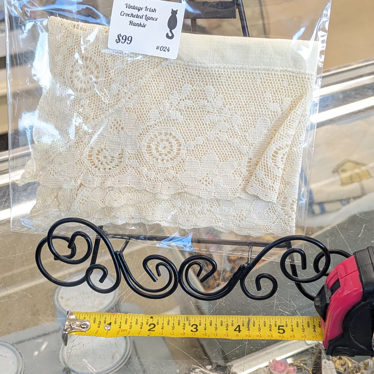 Irish Lace Crocheted Hankie