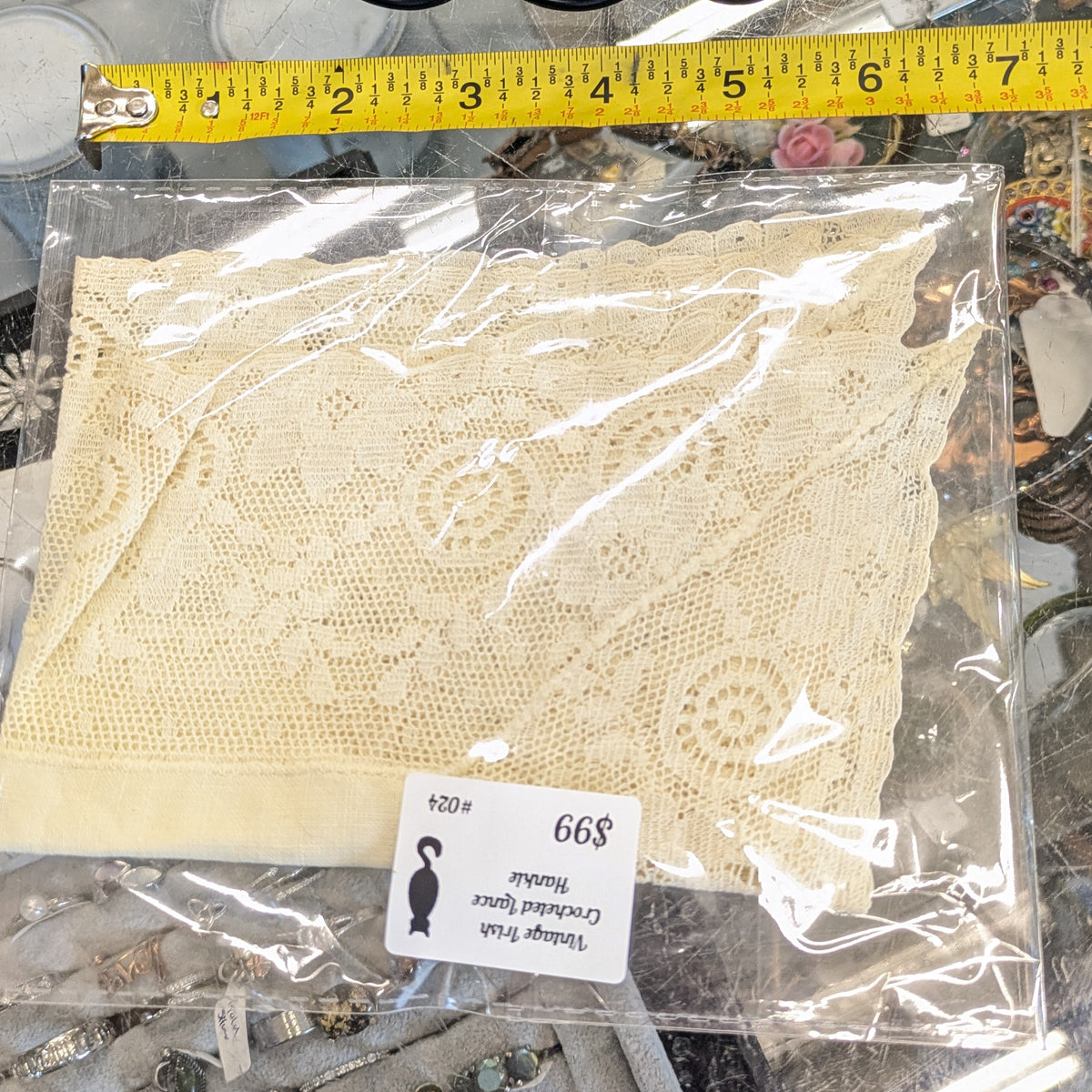 Irish Lace Crocheted Hankie