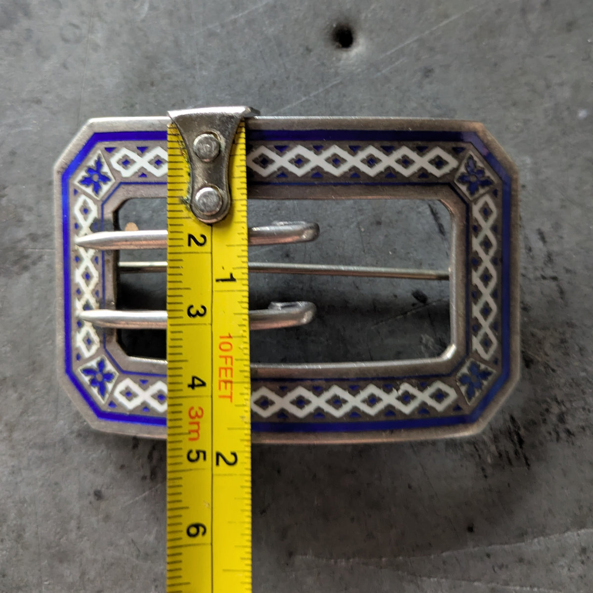 1910s Sterling Art Nouveau Belt Buckle by William B. Kerr & Co