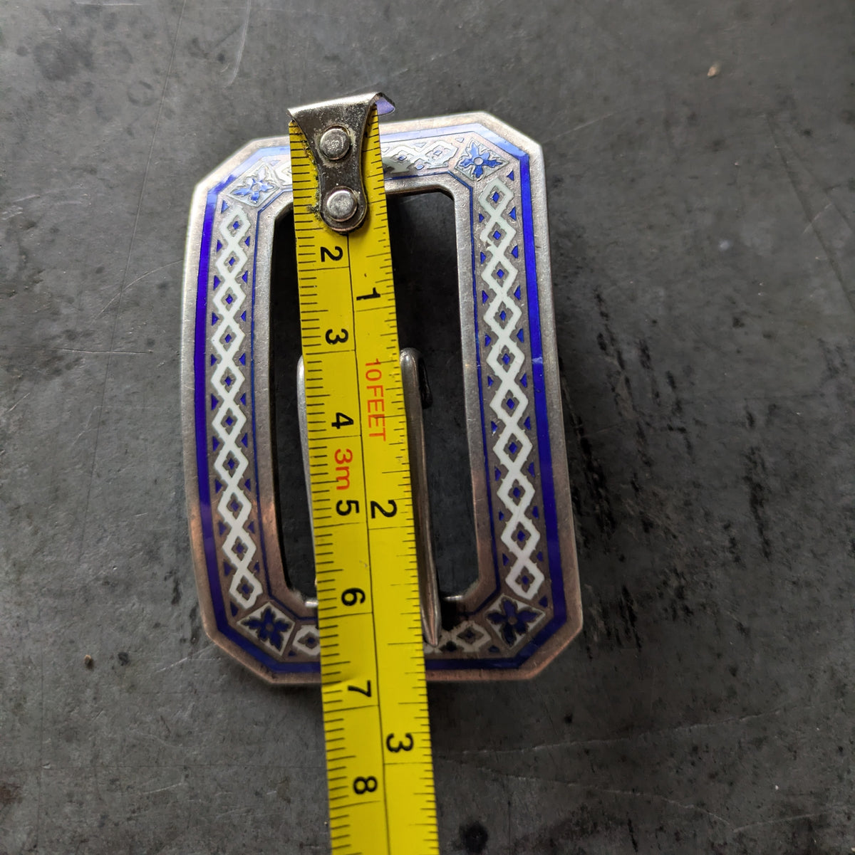 1910s Sterling Art Nouveau Belt Buckle by William B. Kerr & Co