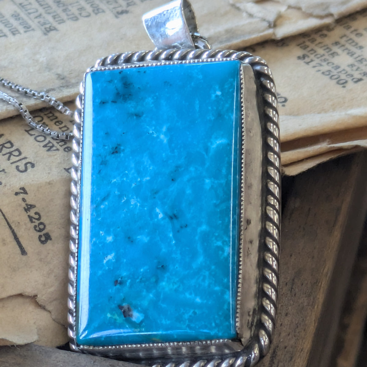 Mark Chee Vintage Turquoise Pendant