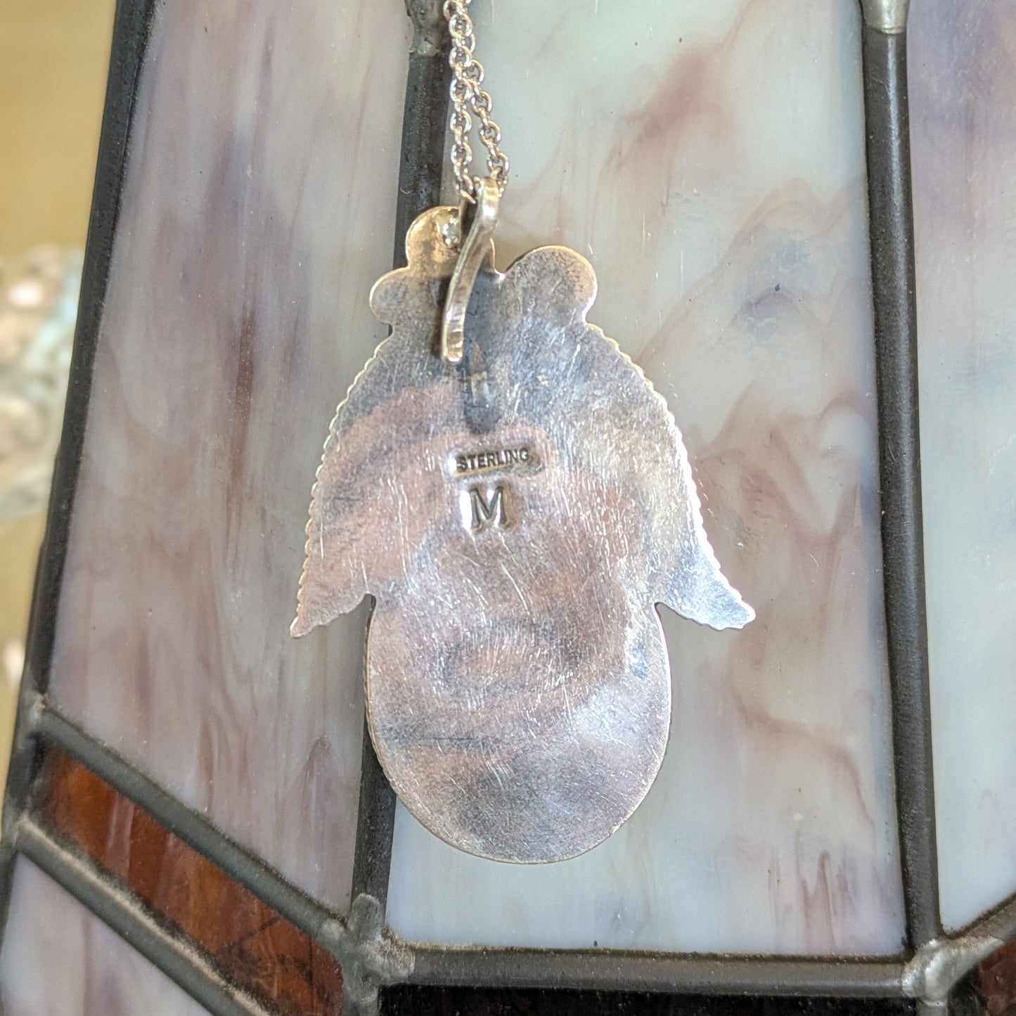 Navajo Sterling Floral Pendant Necklace