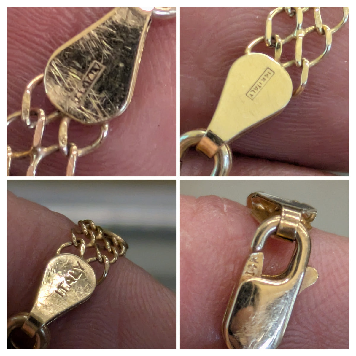 14k Gold Heart Mesh Bracelet