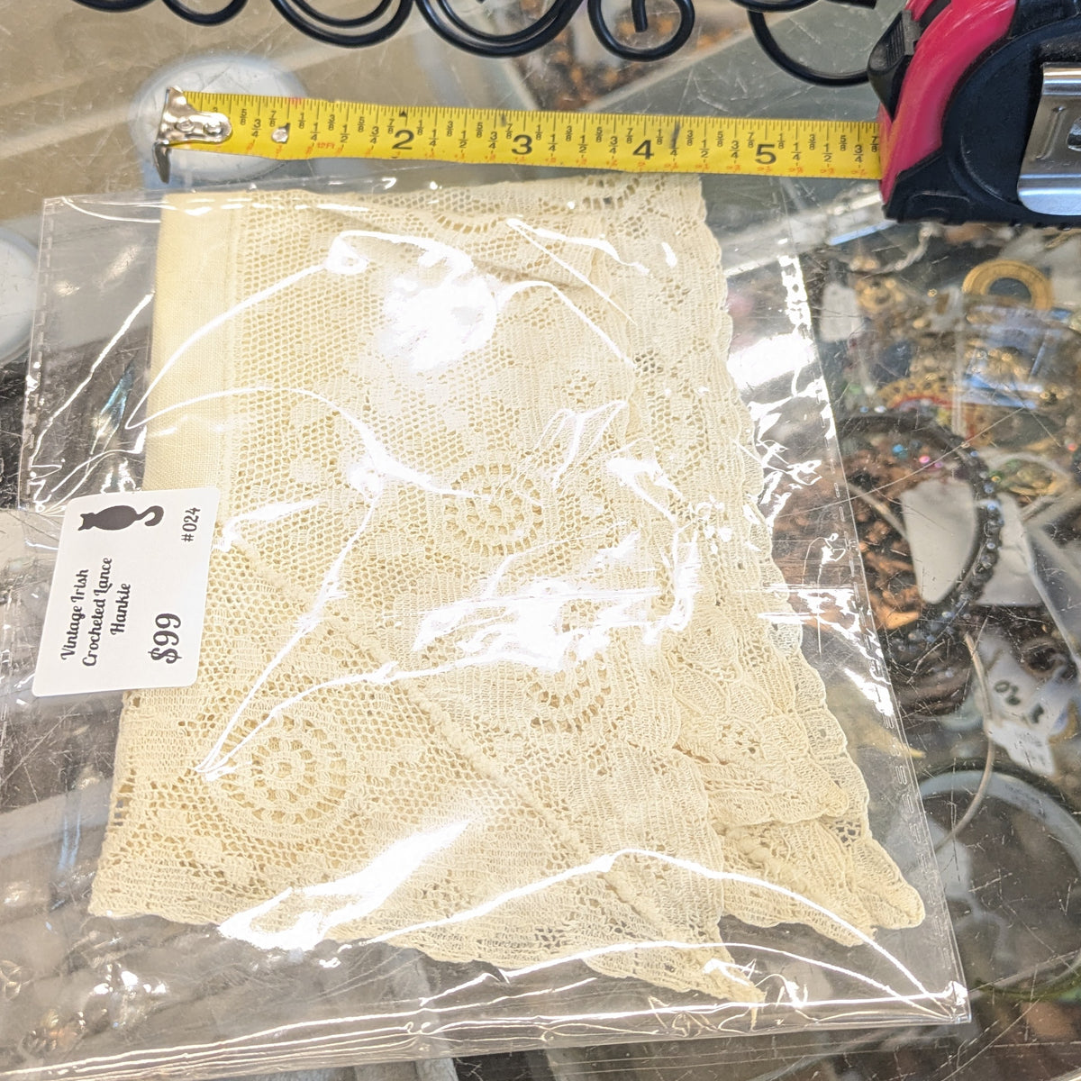 Irish Lace Crocheted Hankie