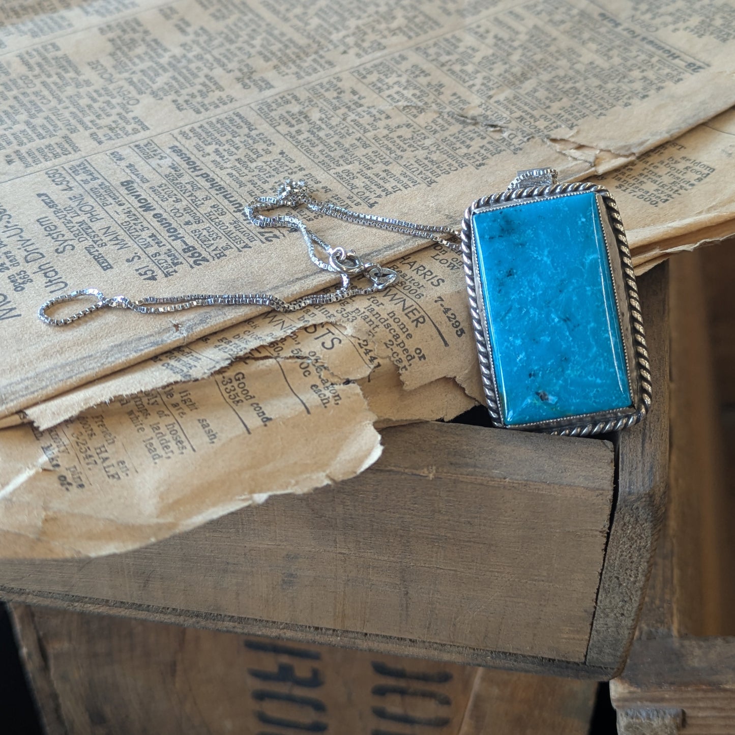 Mark Chee Vintage Turquoise Pendant
