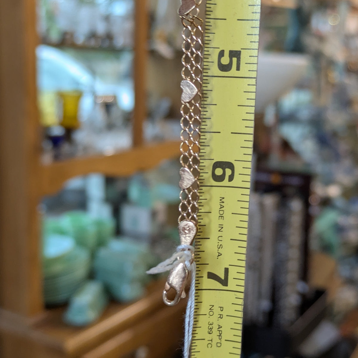 14k Gold Heart Mesh Bracelet